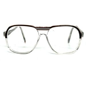 Vintage Bounty Clear Brown Aviator Eyeglass‎ Frames Hong Kong 23146